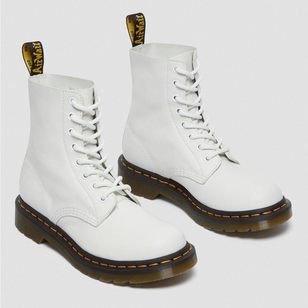 1460 Dr. Martens Women's Pascal Virginia White Leather Combat Boots Size 7 NEW